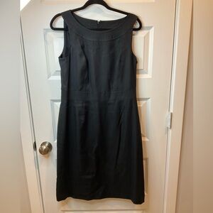 Talbots Classic Black Midi Dress Sleeveless Sz 10 Classic Career Professional